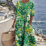 Rochie midi florală, lejeră și ușoară