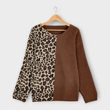 Marina | Pulover Lejer cu Model Leopard