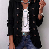 Edwige | Cardigan Negru cu Volane