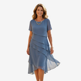 Carol — Rochie Midi de Nuntă cu Fustă din Volane
