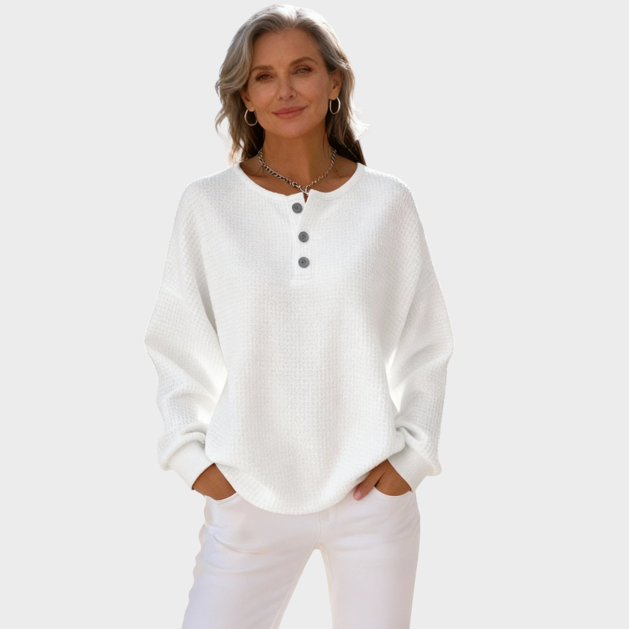 Mia | Tricou Henley Confortabil