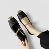 Ileana | Pantofi cu Aspect Satinat și Toc Ornamentat Camille