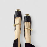 Ileana | Pantofi cu Aspect Satinat și Toc Ornamentat Camille