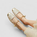 Ileana | Pantofi cu Aspect Satinat și Toc Ornamentat Camille