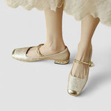 Ileana | Pantofi cu Aspect Satinat și Toc Ornamentat Camille