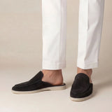 Mule Yacht din Suede Negru