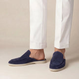Mule Yacht din Suede Albastru Marin