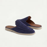 Mule Yacht din Suede Albastru Marin