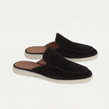 Mule Yacht din Suede Negru