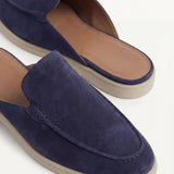 Mule Yacht din Suede Albastru Marin