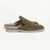 Mule Yacht din Suede Verde Oliv
