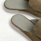 Mule Yacht din Suede Verde Oliv