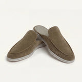 Mule Yacht din Suede Verde Oliv