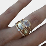 Lydia - Set de inele vintage din aur cu zirconii