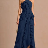 LIYANA | Rochie cu volane spiralate