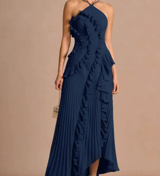 LIYANA | Rochie cu volane spiralate