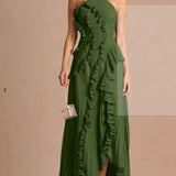 LIYANA | Rochie cu volane spiralate