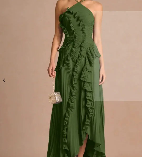 LIYANA | Rochie cu volane spiralate