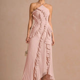 LIYANA | Rochie cu volane spiralate