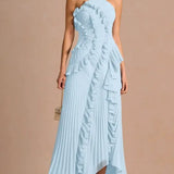 LIYANA | Rochie cu volane spiralate
