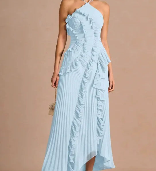 LIYANA | Rochie cu volane spiralate