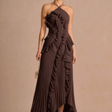 LIYANA | Rochie cu volane spiralate