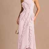 LIYANA | Rochie cu volane spiralate