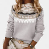 Maja | Pulover cu Model Nordic Retro