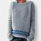 Maja | Pulover cu Model Nordic Retro