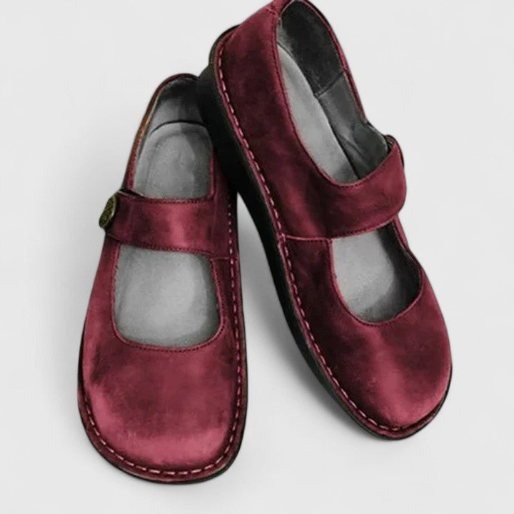 Ileana | Pantofi Mary Jane cu Aspect Patinat Monique