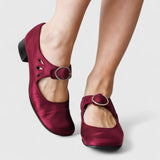 Ileana | Pantofi Mary Jane Retro cu Cataramă Rotundă Léa
