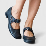 Ileana | Pantofi Mary Jane Retro cu Cataramă Rotundă Léa