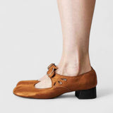 Ileana | Pantofi Mary Jane Retro cu Cataramă Rotundă Léa