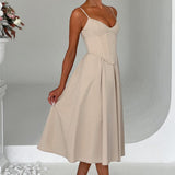 MAILEEN | Rochie Midi Elegantă în Stil Corset