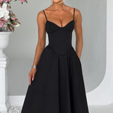 MAILEEN | Rochie Midi Elegantă în Stil Corset