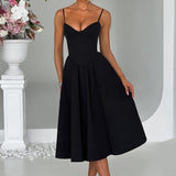 MAILEEN | Rochie Midi Elegantă în Stil Corset