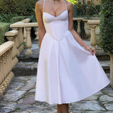 MAILEEN | Rochie Midi Elegantă în Stil Corset