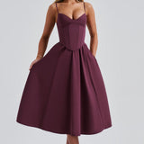 MAILEEN | Rochie Midi Elegantă în Stil Corset