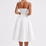 MAILEEN | Rochie Midi Elegantă în Stil Corset