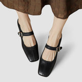 Ileana | Pantofi Mary Jane cu Toc Pătrat Catherine