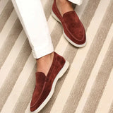 Loafer Clasic din Suede Bordeaux