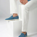 Loafer Clasic din Suede Albastru Ocean