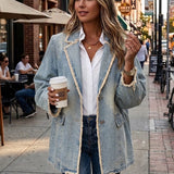 Hélène | Blazer Vintage Amplu cu Margini Nefinisate