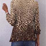 Sylviane | Jachetă Leopard cu Volane
