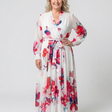 Lillian | Rochie Maxi Floral cu Mâneci Lungi