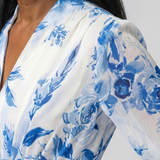 Lillian | Rochie Maxi Floral cu Mâneci Lungi