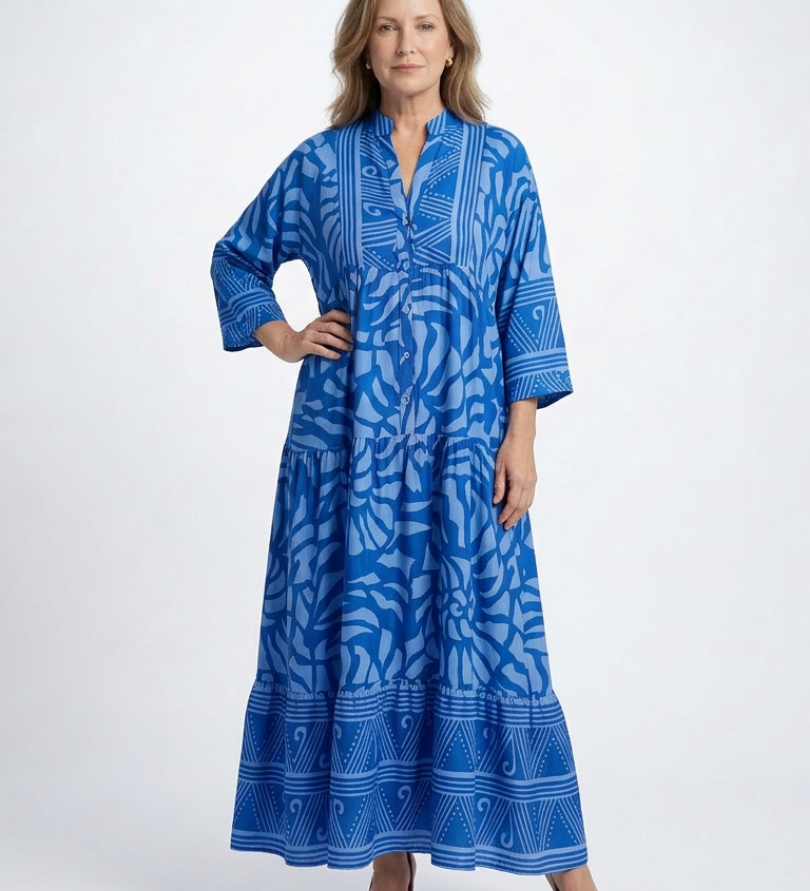 Marielle | Rochie Midi cu Buton în Față