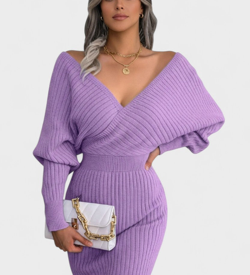Klara™ | Rochie elegantă înfășurată cu decolteu în V