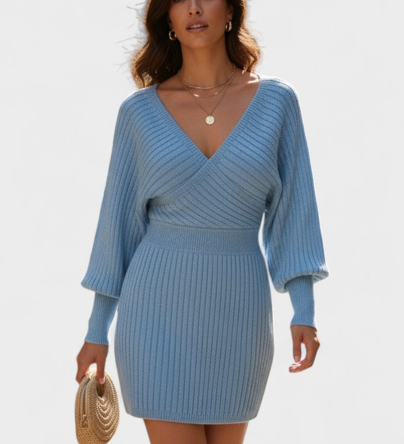Klara™ | Rochie elegantă înfășurată cu decolteu în V